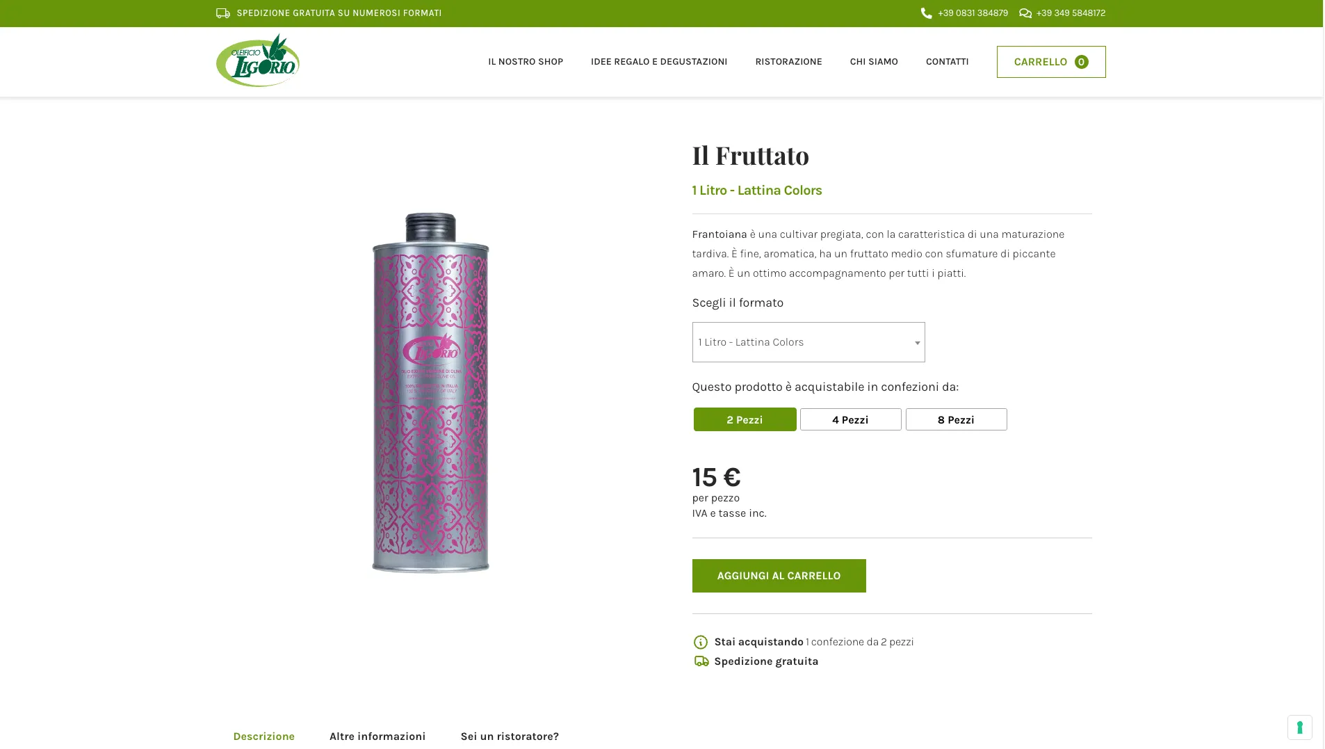 Screenshot del progetto Oleificio Ligorio (1)