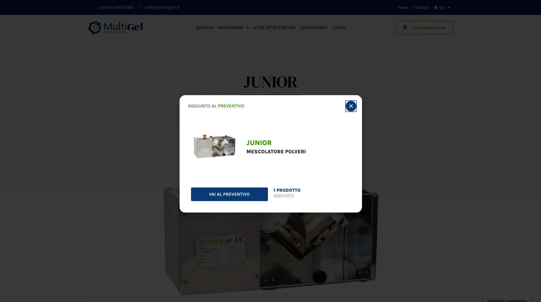 Screenshot del progetto Multigel (2)