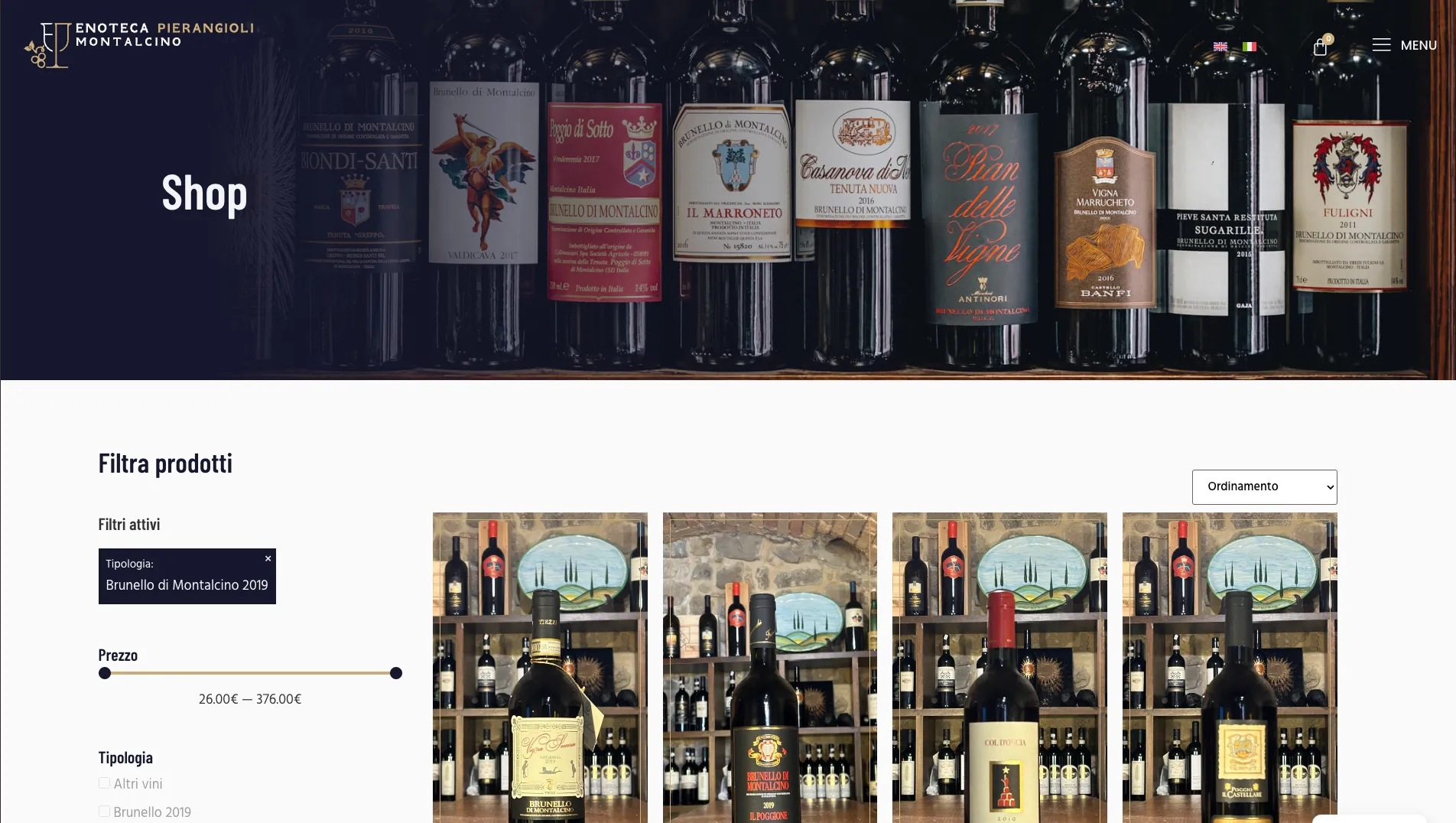 Screenshot del progetto Enoteca Pierangioli (2)